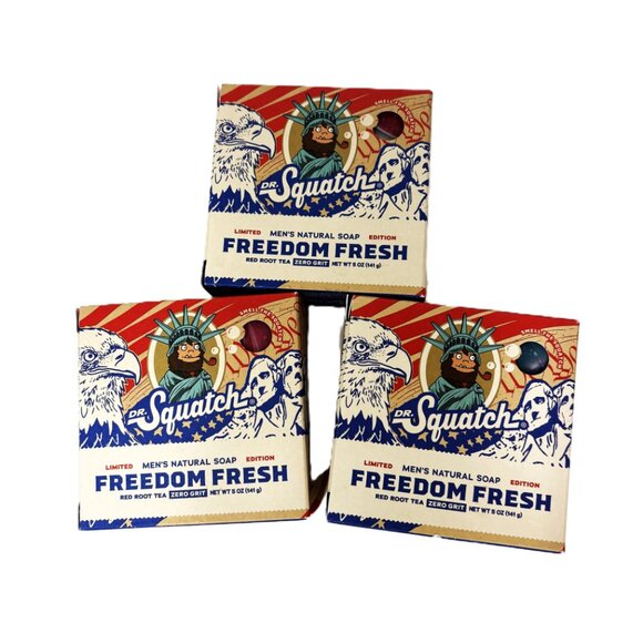 Dr. Squatch Freedom Fresh Limited Edition Men’s Soap New In Box - NWT - Picture 3 of 7